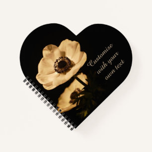 Elegante Anemone Blumen Personalisiert Notizbuch
