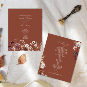 Elegante Anemone Dark Terracotta Wedding