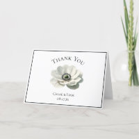 Elegante Anenome Blume Hochzeit Schwarz & Weiß