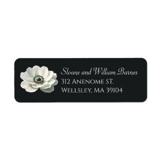 Elegante Anenome Blume Schwarz & Weiß