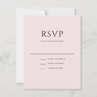 Elegante Anfangsskriptmonogramm Blush Pink Hochzei