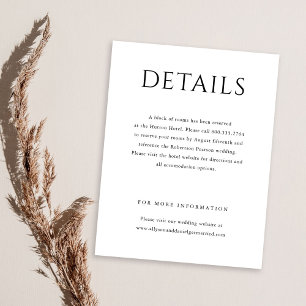 Elegante Anfangsskriptmonogramm Classic Wedding Begleitkarte