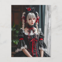 Elegante Anime-Meerjungfrau mit Katzenohren