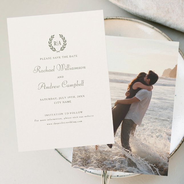 Elegante Ankündigung Datum freihalten Kartenseiten (Von Creator hochgeladen)