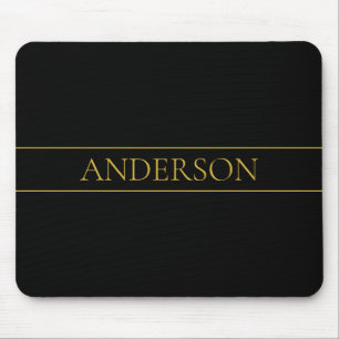 Elegante anpassbare Gold-Texte und -Linien Mousepad