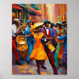 Elegante anspruchsvolle Harlem-Renaissance-Musik Poster