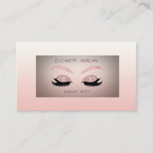 Elegante anspruchsvolle moderne Glitter-Faux-Wimpe Visitenkarte