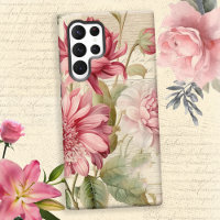 Elegante antike französische Blumen-Collage im Vin