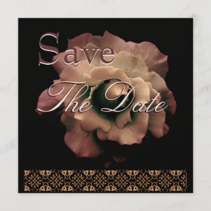 Elegante ANTIKE GOLDRosen-Hochzeit retten Datum Save The Date