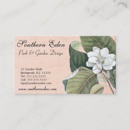 Elegante antike Magnolia Graving Business Card Visitenkarte
