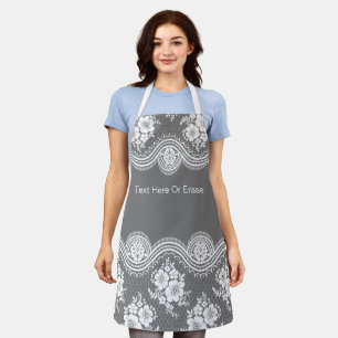 Elegante antike Spitzen-Look Editierbare benutzerd Schürze