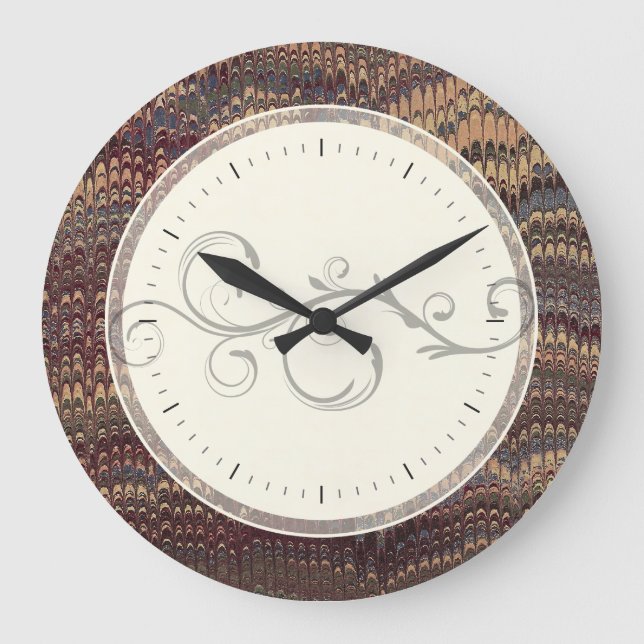 Elegante antike Vintage viktorianische Große Wanduhr (Vorderseite)