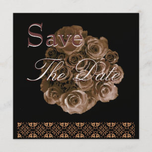 Elegante ANTIQUE GOLD Rose Hochzeitstag Rett Einla Save The Date