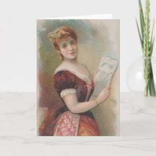 Elegante Antique Valentinstag-Illustration, 1890 Karte