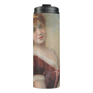 Elegante Antiquitäten-Valentinsillustration, 1890 Thermosbecher