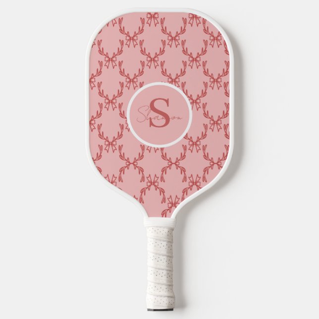 Elegante Antler Monogram Pickleball Paddle (Vorderseite)