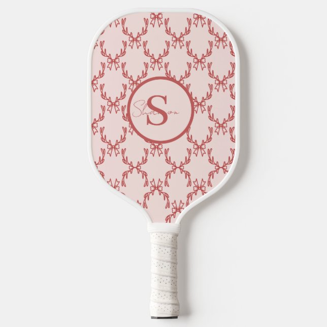 Elegante Antler Monogram Pickleball Paddle (Vorderseite)