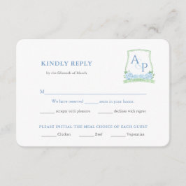 Elegante Antwort auf die Wahl des Hydrangea-Wappen Begleitkarte