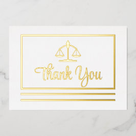 Elegante Anwältin Vielen Dank Foil Postcard Folieneinladung