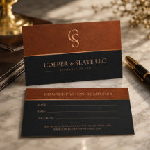 Elegante Anwalts-Konsultations-Termin-Karte