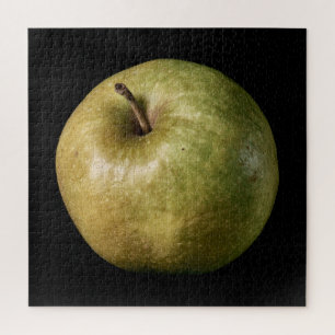 Elegante Apfelsammlung auf Schwarz Puzzle