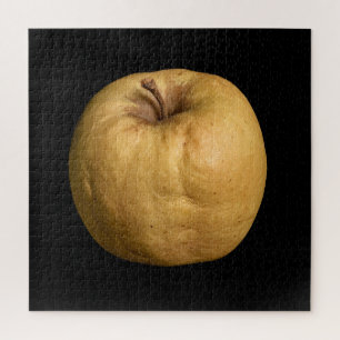 Elegante Apfelsammlung auf Schwarz Puzzle