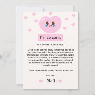 Elegante Apology Card Feiertagskarte