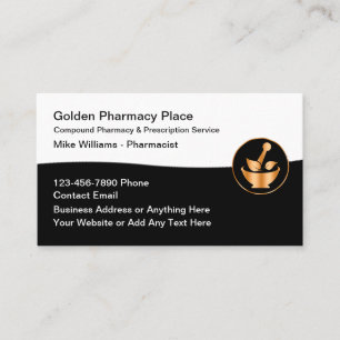 Elegante Apotheker-Apotheken-Einzelhandelsgeschäft Visitenkarte