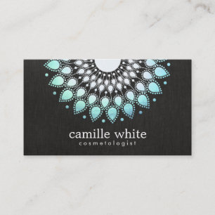 Elegante Aqua Blue Lotus Blume Naturschönheit Visitenkarte