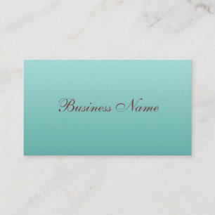 Elegante Aqua Business Card Visitenkarte