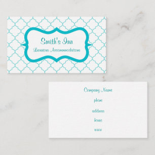 Elegante Aqua Pattern Business Card Visitenkarte