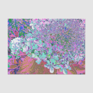 Elegante Aqua- und Purpur-Limelight-Hortensien-Det Seidenpapier