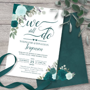 Elegante Aquamarine Boho-Rose, die wir immer noch Einladung
