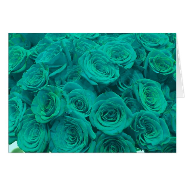 Elegante aquamarine grüne Rose (Vorderseite (Horizontal))