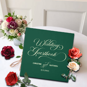 Elegante Aquamarine Hochzeit Gästebuch