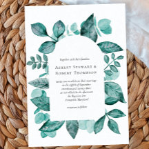 Elegante Aquamarine Landschaft Wasserfarben Modern