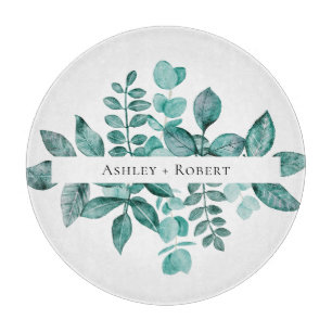 Elegante Aquamarine Landschaft Wasserfarben Modern Schneidebrett