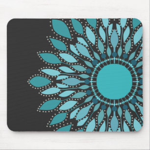 Elegante Aquamarine Lotus Blume Stilvoll Mousepad