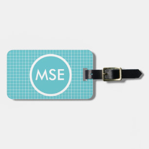 Elegante aquamarine Mustertaschen Gepäckanhänger