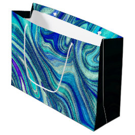 Elegante Aquamarine Paua Rainbow Muschel Inspirier Große Geschenktüte