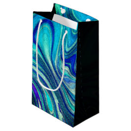 Elegante Aquamarine Paua Rainbow Muschel Inspirier Kleine Geschenktüte