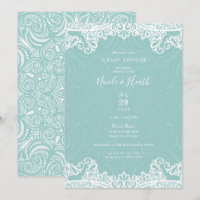 Elegante Aquamarine türkisfarbene weiße Lederdusch