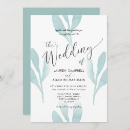 Elegante Aquamarine Wasserhymne Einladung