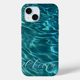 Elegante aquamarine Wasserwellen Case-Mate iPhone Hülle