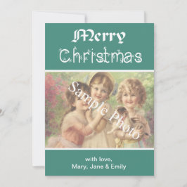 Elegante, aquamarine Weihnachtskarte Feiertagskarte