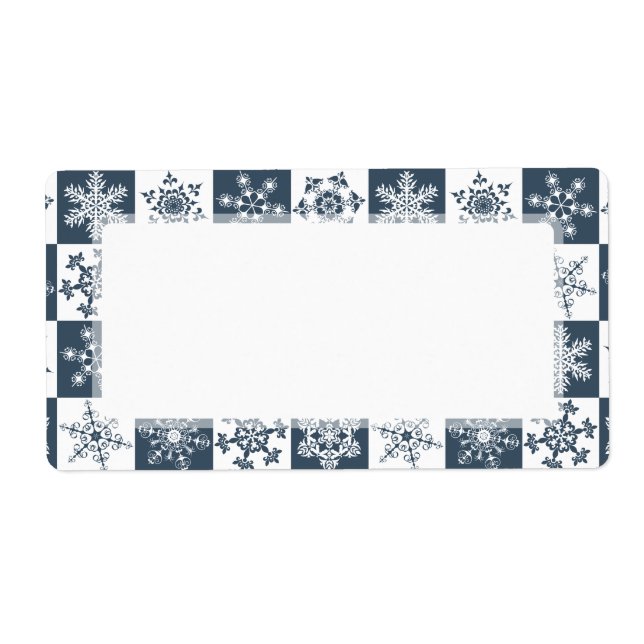 Elegante Aquamarine Winterferien Schneeflocken (Vorne)