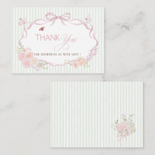 Elegante Aquarell-Baby-Blumen-Wildblumen-Baby s Mitteilungskarte