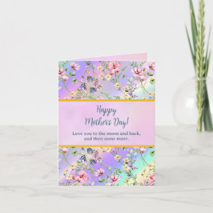 Elegante Aquarell-Blumen zum glücklichen Muttertag Einladung