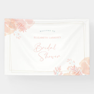 Elegante Aquarell-Brautparty mit Wildblumen Banner