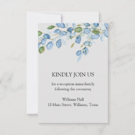 Elegante Aquarell-Empfang-Karte RSVP Karte